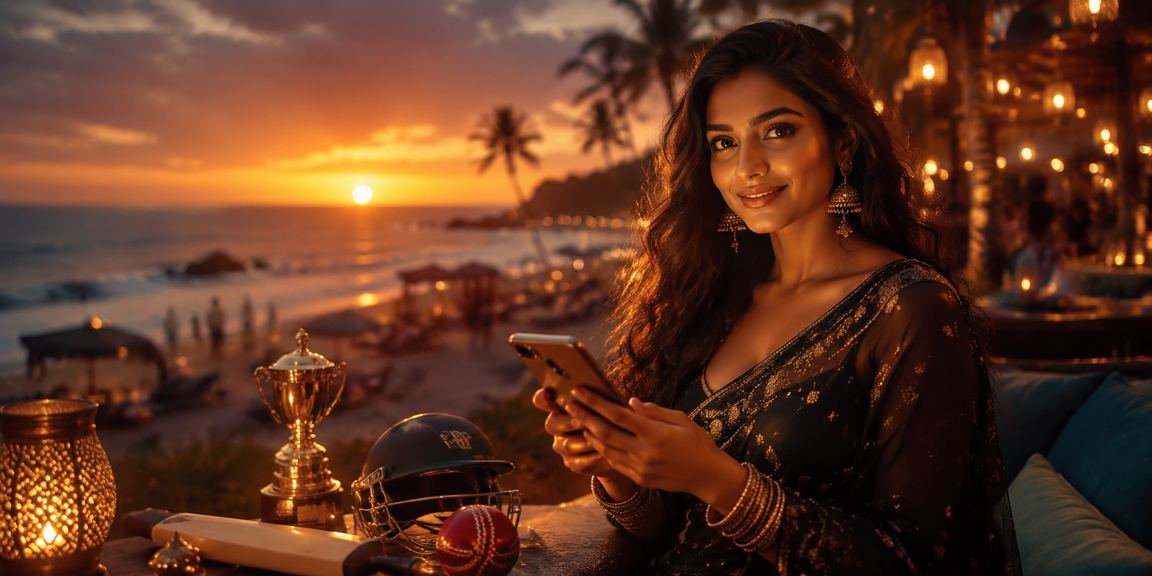 Players enjoying cricket and betting on the beach in Goa