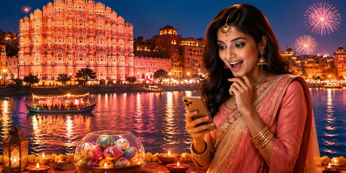 Happy Indian player registering on mobile device