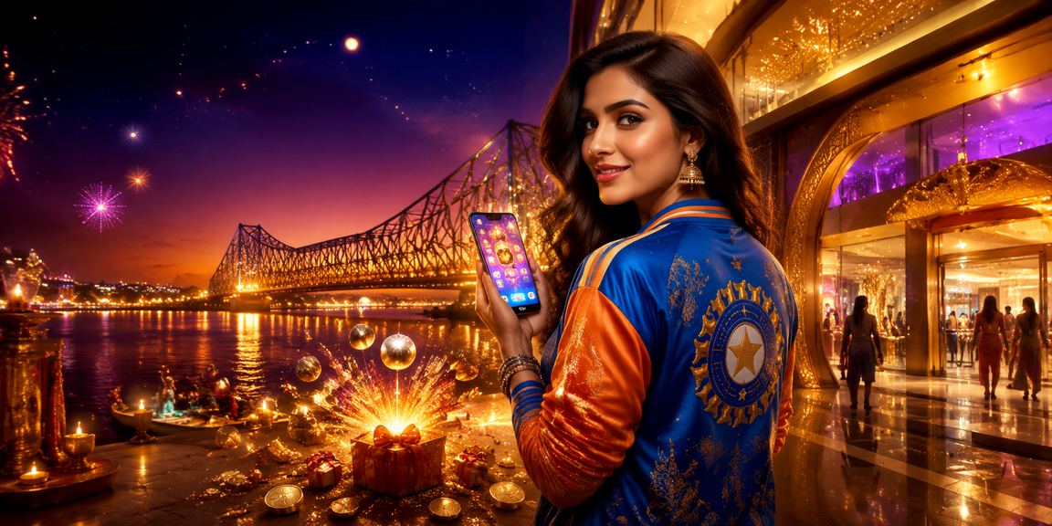 Kolkata vibrant night with cricket betting and live casino atmosphere